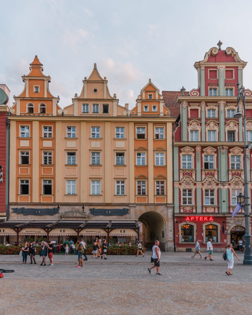 One of the top things to see in Wroclaw are the colourful facades