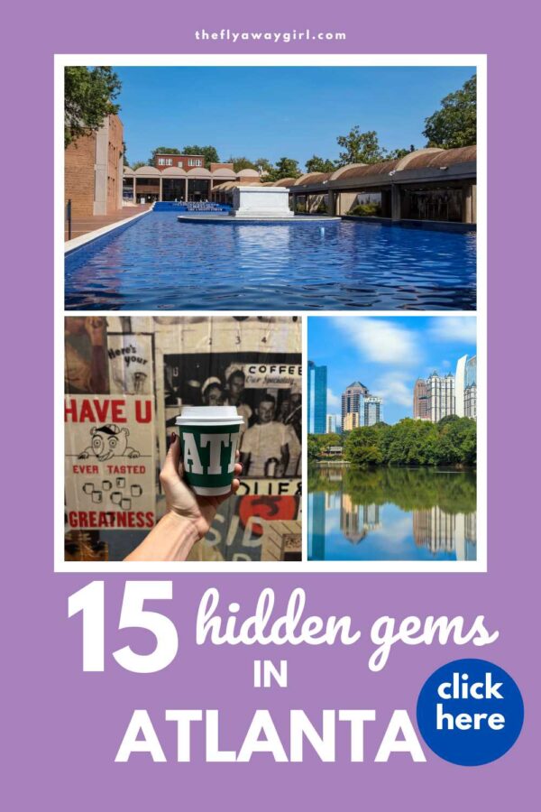 Check out these 15 hidden gems in Atlanta Georgia! From secret gardens to historic treasures, discover why these spots are the ultimate Atlanta Georgia hidden gems. Add these unique locations to your list of must-see things to do in Atlanta for a memorable experience.