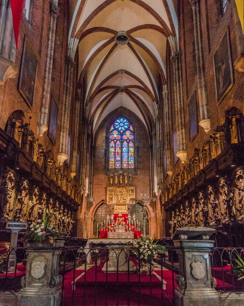 Visiting the cathedral in Wroclaw