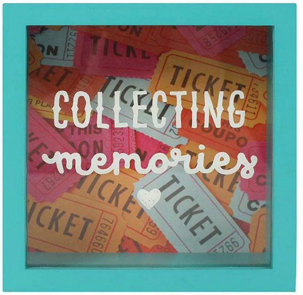 Collect memories with bae with this keepsake box for dropping in all your tickets from your travels together.